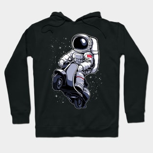 Astronaut Ridding Vespa In Space Hoodie